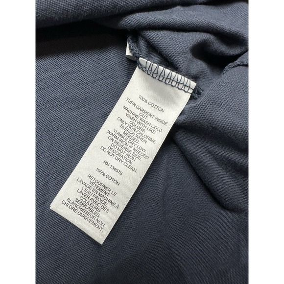 Vineyard Vines Football Whale Logo Graphic T-shirt Men Medium Blue Long Sleeve - Picture 10 of 11